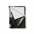 thumbnail image 2 of Industrial Soft Flannel Fleece Blanket, Inside a Hangar Old Architecture Construction Urban Life Timeworn Windows, Cozy Plush for Indoor and Outdoor Use, 50" x 70", Brown White Grey, by Ambesonne, 2 of 6