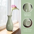 thumbnail image 2 of Unique Bargains Small Ceramic Bud Modern Cylinder Vase Green 2.4"L x 2.4"W x 5.1"H, 2 of 6