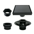 thumbnail image 5 of Kingston Brass BSFK6620 Watercourse 6-Inch Stainless Steel Square Shower Drain with Flange in Matte Black, 5 of 5