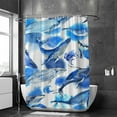 thumbnail image 2 of FREEAMG Shower Curtain,Watercolor Blue Whale Bathroom Curtain, Waterproof Fabric Shower Curtain for Bathroom Hotel Decoration, 66x72 inches, 2 of 6