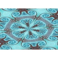 thumbnail image 1 of Ahgly Company Indoor Rectangle Patterned Marble Blue Area Rugs, 2' x 4', 1 of 6