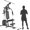 Black, variant on Kojooin Home Gym Equipment with 150LBS Weight Stack, All - in - One Exercise Station for Full Body Training with Preacher Curl Pad and Leg Developer