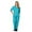 Sky Blue, variant on LYMAYTER Women's Anti-Wrinkle Nurse Uniform Medical Uniform Solid Color Quick-Dry Short Sleeve Nurse Uniform S-2XL