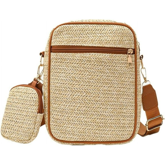 CoCoMangos Straw Beach Bag Women Vintage Cute Satchel Crossbody Purse Underarm Hobo Shoulder Bags Summer Beach Travel Bag Tote Handbag