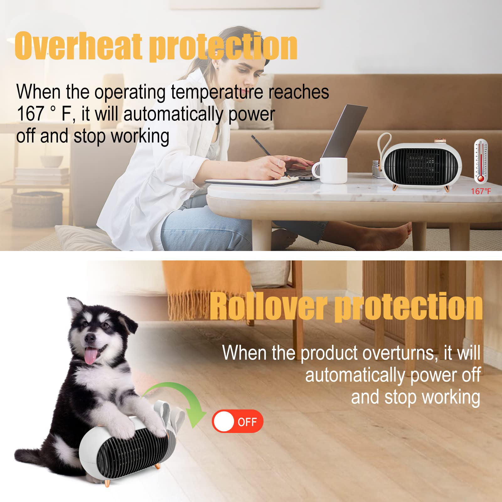 2 Pack Small Portable Heater Space Electric Mini Heating Room System –  Premier Novelties