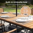 thumbnail image 4 of Crestlive Products 70" Aluminum Patio Dining Table for 8 Persons, All-Weather Large Furniture, Brown, 4 of 8