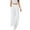 White, variant on Women's Wide Leg Stretchy Work Pants, High Waisted Pull On Elastic Waist Slacks with Side Pockets, Office Casual Trousers for Professional Wear, Business Casual and Daily Comfort Pink XS