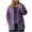 Purple, variant on SEAOPEN Women's Fuzzy Fleece Jacket Button Up Lightweight Warm Soft Fleece Coat for Spring Fall Winter Army Green,XXL