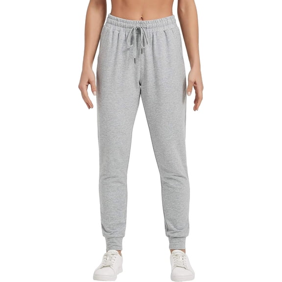 Kureaily Jogging Bottoms Women's Cotton Sports Trousers Long Training Trousers Yoga Trousers Women High Waist Casual Trousers Slim Fit Sweatpants Drawstring Jogger With Pockets Women's Wide Leg Pants