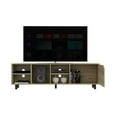thumbnail image 4 of Entertainment Center TV Stand for TV´s up 70" Estocolmo, Four Open Shelves, Light Oak Finish,Media Console, 4 of 11