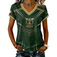thumbnail image 3 of 2026 New Mexico Soccer Jersey Women, Mexican Jersey Soccer T-Shirt, Soccer Jersey 2D Graphic V-Neck Short Sleeve Football Tee, Casual Daily Sport Top for Adult, 3 of 6