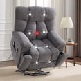 thumbnail image 2 of Bonzy Home Large Power Lift Recliner Chair with Massage and Lumbar Heating for Elderly Big People, Overstuffed Wide Recliners with 2 Concealed Cup Holders and Side Pocket, Dark Gray, 2 of 12