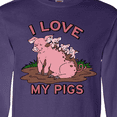 thumbnail image 3 of Inktastic I Love My Pigs with Cute Pig Family Long Sleeve T-Shirt, 3 of 4