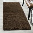 thumbnail image 3 of SAFAVIEH California Plush Solid Shag Runner Rug, Brown, 2'3" x 5', 3 of 13