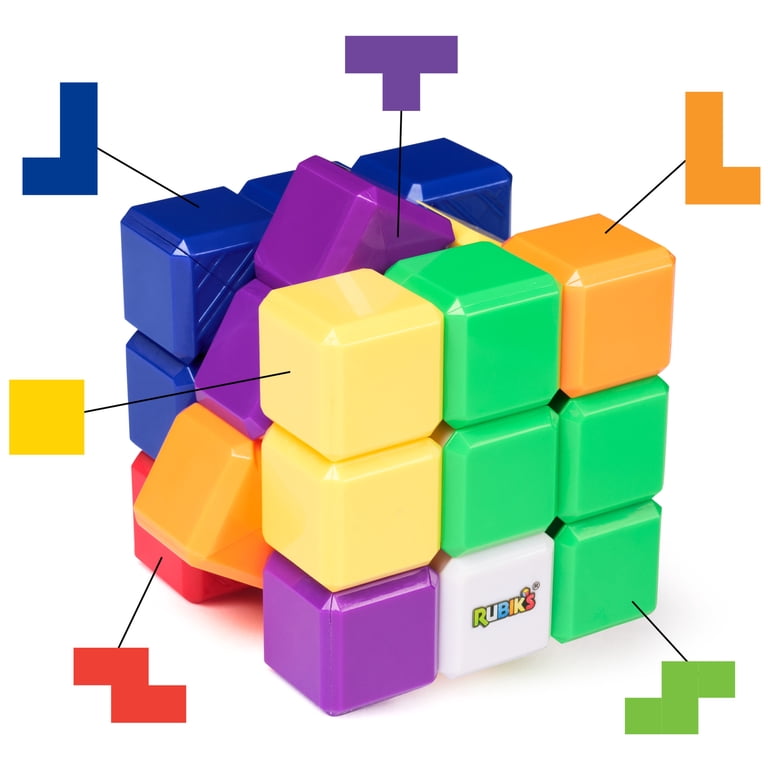 Rubik's Tetris Cube, Color-Matching Puzzle Fidget Toy for Ages 8