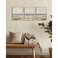 thumbnail image 3 of Drsoum Vintage Landscape Wall Art Sea Coastal Meadow Scenery Farmhouse Decor Retro Painting for Living Room Bedroom 11x14in3pcs Brown Framed, 3 of 7