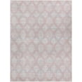 thumbnail image 2 of Unique Loom Kamala Washable Collection Area Rug - Modern Trellis (9' x 12' Rectangle Rose Pink/Gray), 2 of 9