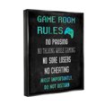 thumbnail image 4 of Stupell Industries Vintage Game Room Rules Art for Kids Painting Black Floater Framed Canvas Art Print Wall Art, 17 x 21, 4 of 10