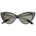 thumbnail image 2 of zeroUV Female Women's Retro Oversized High Point Cat Eye Sunglasses 55mm (Black / Smoke Gradient) - 55mm, 2 of 5