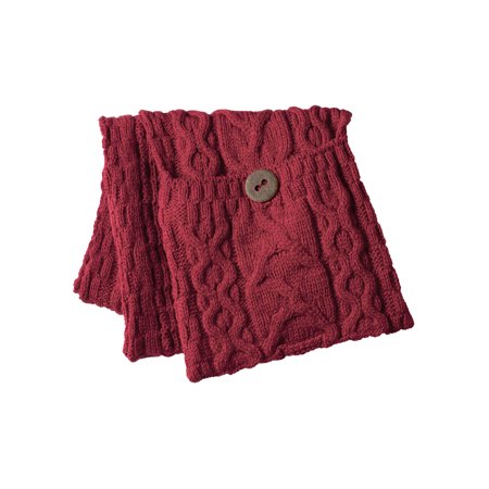 - Women's Galway Bay Cable Knit Wool Pocket Scarf