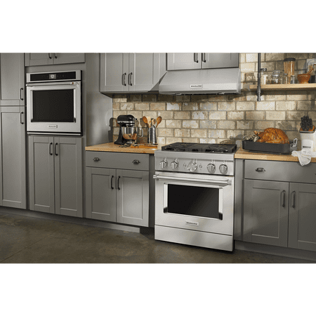 KitchenAid - 4.1 Cu. Ft. Freestanding Dual-Fuel True Convection Range with Self-Cleaning - Milkshake