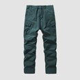 thumbnail image 3 of Bcfgryg Men Solid Color Casual Pants Men's Sports Overalls Men's Mul Ti Functional Pants Lightweight Men’s Work Pants Summer, 3 of 3
