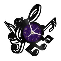 Giant note Vinyl Record Wall Clock for Kitchen Wall Decor Wall Art Gift for Lover Gift Idea for a Best Friend(P)(P)