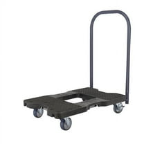 Snap-Loc SL1200P4TB 1200 lbs Professional E-Track Push Cart Dolly - Black