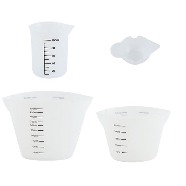 GOOHOCHY Juego de 4 tazas medidoras de cocina, báscula de medición, taza y cilindro medidor