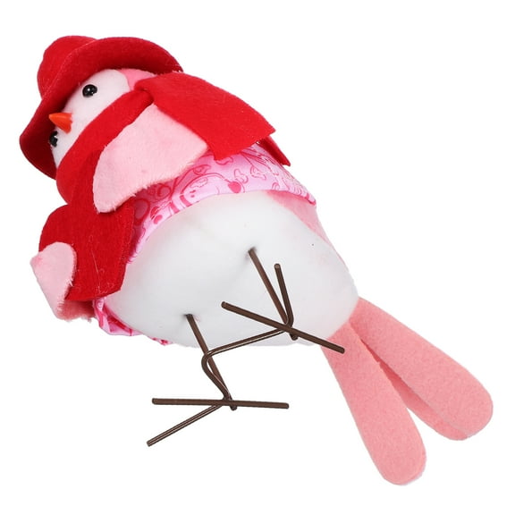 WORGEOUS Bird Figurines Artificial Birds Couple Statue Valentines Day Glowing Decoration