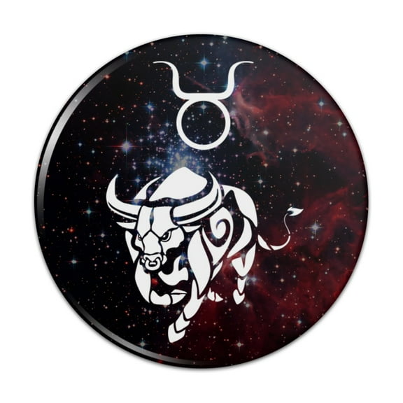 Taurus Bull Zodiac Sign Horoscope In Space Pinback Button Pin