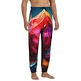 thumbnail image 4 of Xecao Colorful Stone World Print Active Tech Joggers for Men, Mens Sweatpants Lounge Pants with Pockets-Small, 4 of 5