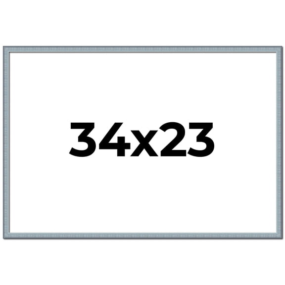 34x23 Frame Rustic Sky Blue Solid Wood Picture Frame | 0.75 Inch Moulding Width |Includes UV