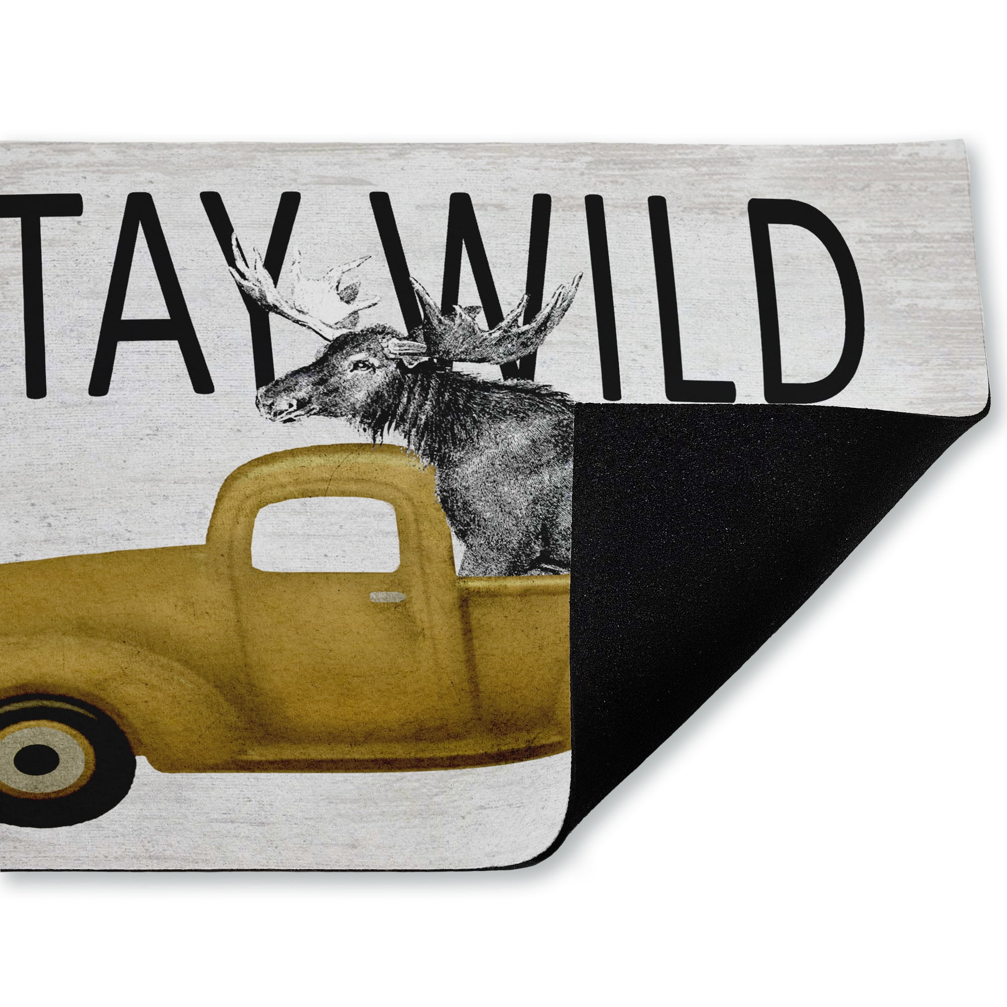 Stupell Industries Stay Wild Moose Tailgate Printed Outdoor Door Floor Mat, design by Lettered and Lined
