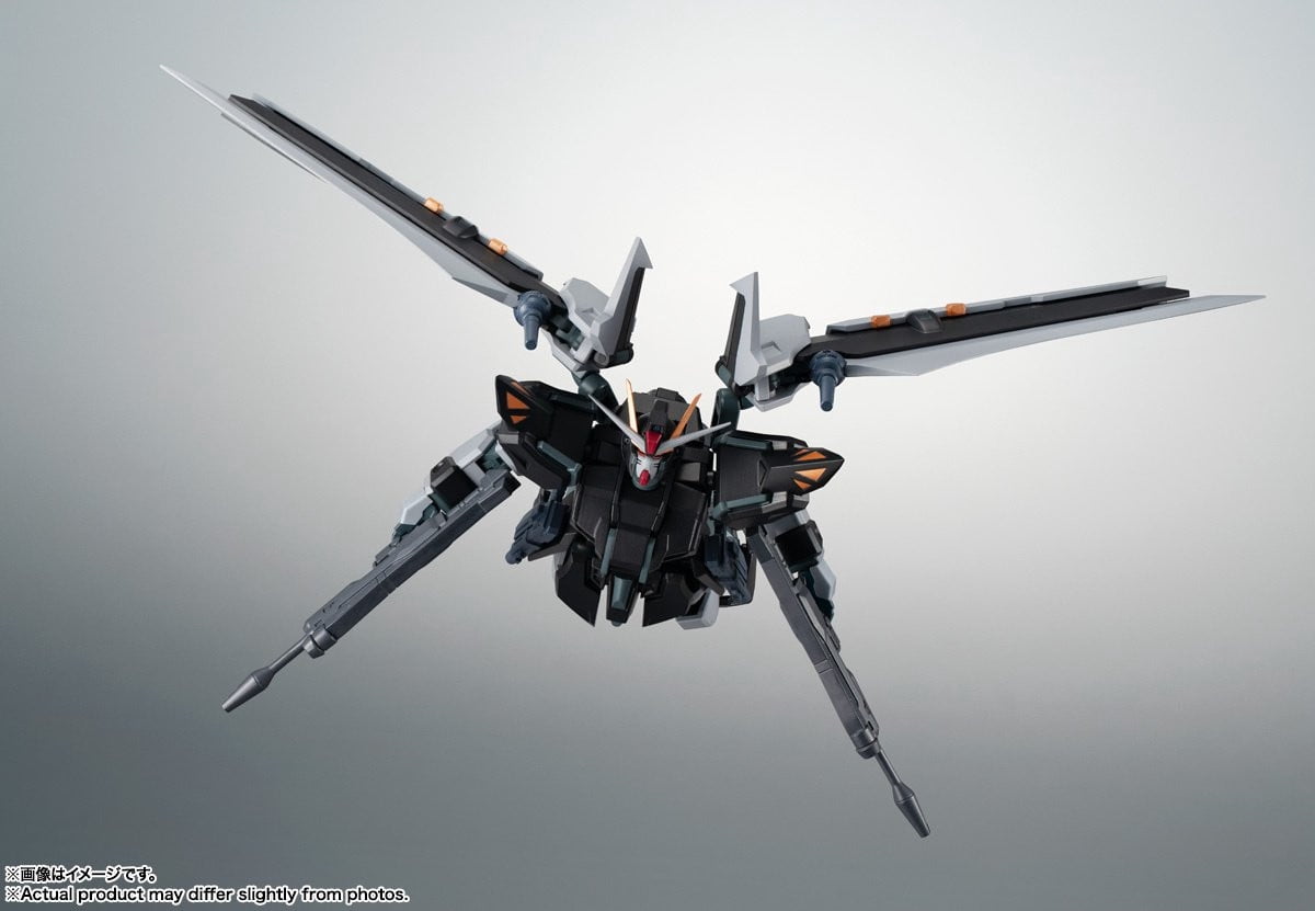 Bandai Tamashii Nations MS Gundam: GAT-X105EAQM/E-X09S Strike Noir Gundam Ver A.N.I.M.E. (Side MS) Robot Spirits Action Figure