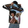 thumbnail image 5 of The Boondocks Men's Hoodie With Color Drawstrings Sweatshirt Hooded Pullover Print Winter Coat Jacket Small, 5 of 9
