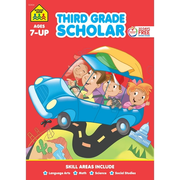 Pre-Owned School Zone Third Grade Scholar (Paperback) 0887434940 9780887434945