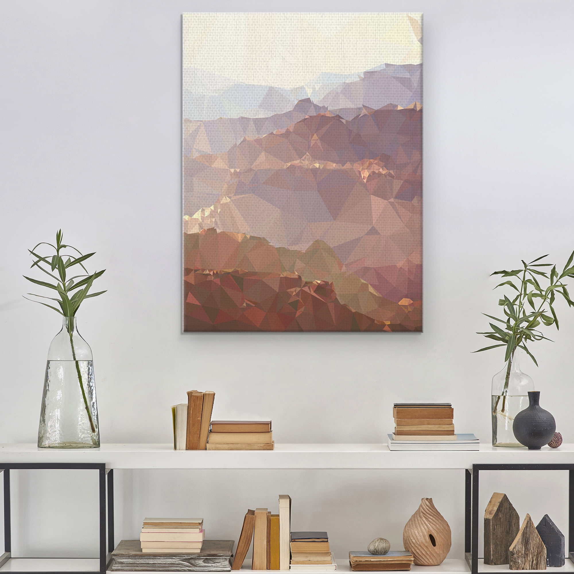 Masterpiece Art Gallery Faceted Desert 2 Geometric Layers By Studio Arts Canvas Art Print 30" x 40"