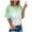 Green, White, variant on MELDVDIB Women's Plus Size Tops Short Sleeve V-Neckline T-Shirt Printing Casual Gradient Loose Summer T Shirt for Girls Ladies Women