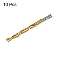 thumbnail image 3 of Uxcell 10Packs Brad Point Drill Bit 6.5mm(1/4") Dia HSS4241 Twist Drill Golden, 3 of 6