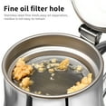 Stainless Steel Oil Strainer Pot Bacon Grease Container Oil Dispenser
