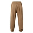 thumbnail image 5 of YUELONGHU Adult Men Casual Pants Mens Casual Pants Stretch Relaxed Fit Summer Men's Solid Color Large Size Loose Linen Nine Pants Harlan Pants Casual Pants, 5 of 8