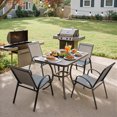 thumbnail image 2 of Homall Patio Dining Chairs Set Of 4, Textilene Fabric & Metal Frame, Outdoor Conversation Armchairs, Gray, 2 of 6