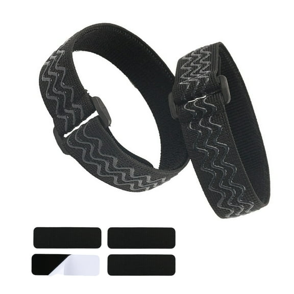 2Pcs Adjustable Knee Boot Straps Thigh Garter Belt for Women Elastic Leg Garters with Buckled for Thigh Highs Stockings