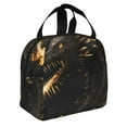thumbnail image 2 of Sikiie Black And Gold Fire Dragon Lunch Bag for Women & Men Adult Insulated Lunch Box, Food Lunch Containers Lunch Tote Bags for Work, Travel, Outdoor, 2 of 8