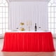 thumbnail image 2 of Faldón de mesa Suppromo de tul rojo de 2,7 m para rectángulo o redondo, 2 of 6