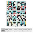 thumbnail image 4 of QZHH Funny Penguin Blanket Soft Warm Cute Kawaii Penguin Plush Throw Blanket Cozy Lightweight Flannel Fuzzy Animal Bedding Stuff Decor Blanket Gifts for Lover Teens Women, 4 of 6