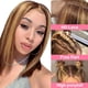 thumbnail image 2 of Peluca Bob Corto De Cabello Humano 12" - Frente De Encaje 13x4 Sin Pegamento, Color Degradé Rubio Miel, Densidad 180%, Estilo Recto Natural, 2 of 10