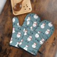 thumbnail image 5 of Cute Oven Mitts,Blue Christmas Snowman Pattern Oven Mitt 2-Pack Set,Kitchen Gloves for Oven,Heat Resistant Oven Mitts 7.7"x12", 5 of 7