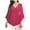 Wine Red, variant on Weardear Chiffon Blouses for Women 3/4 Ruffle Sleeve V Neck Double Layers Shirts Summer Flowy Ladies Tops